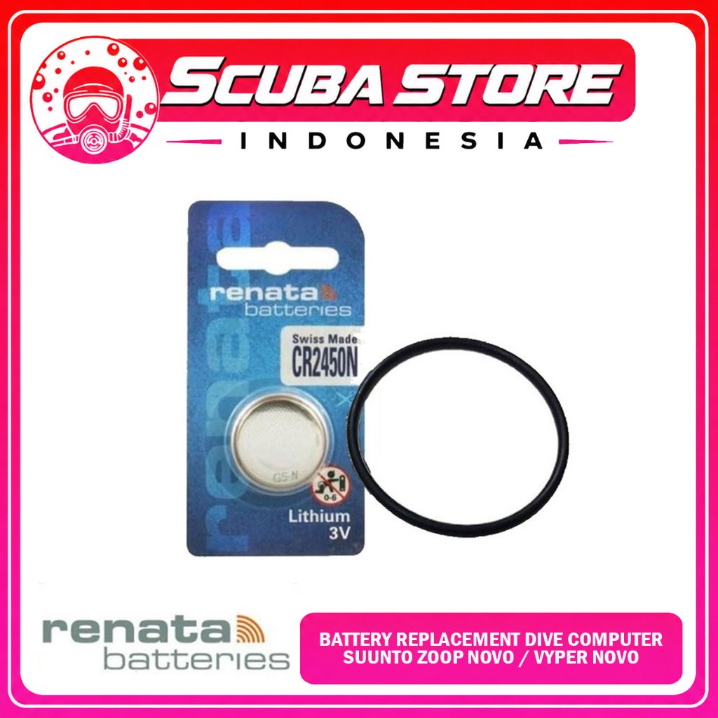 Replacement Battery Kit Renata CR2450 Original Dive Computer Suunto Zoop Novo/Zoop Vyper Smartwatch 