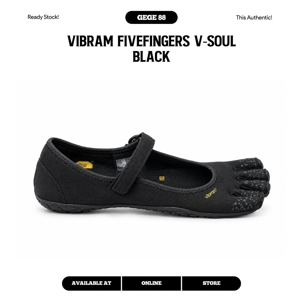 Sepatu Vibram FiveFingers V-Soul Black
