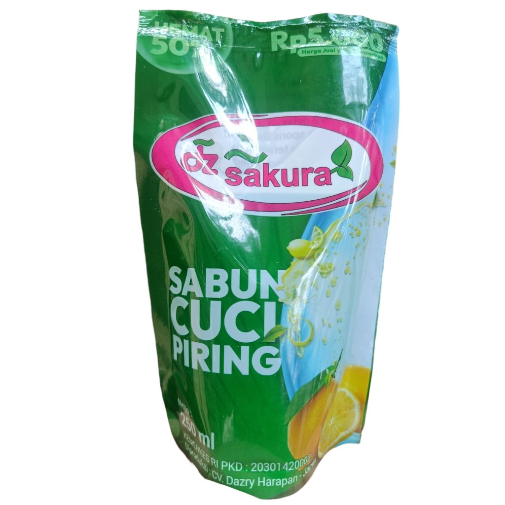 DZ Sakura Sabun Cuci Piring Pouch Kemasan 250ml
