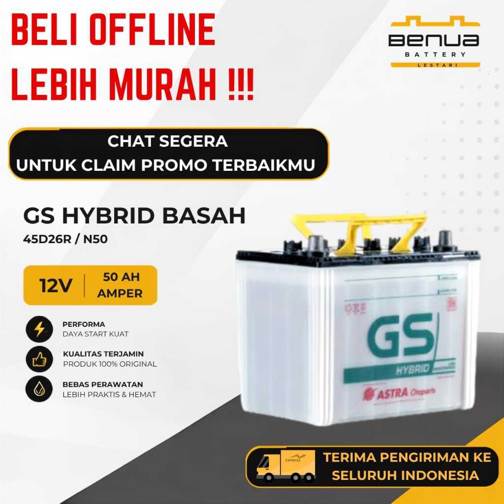 Aki GS Astra HYBRID 48D26R / Aki N50 / Aki N 50 / Aki Mobil 12V 50Ah Original GS Astra