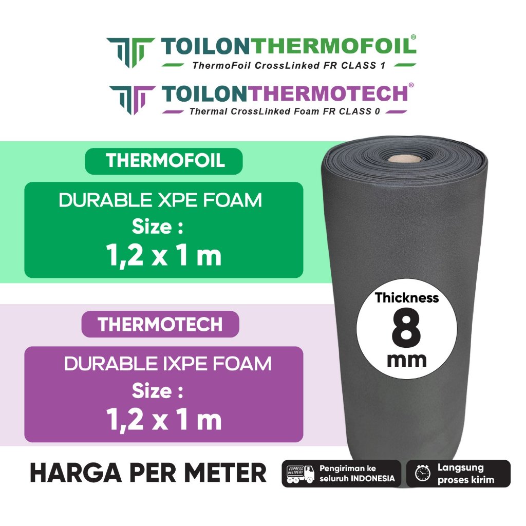 Busa Peredam/ Foam Only Tebal 8mm XPE / Matras / Foam Sheet Harga Per Meter