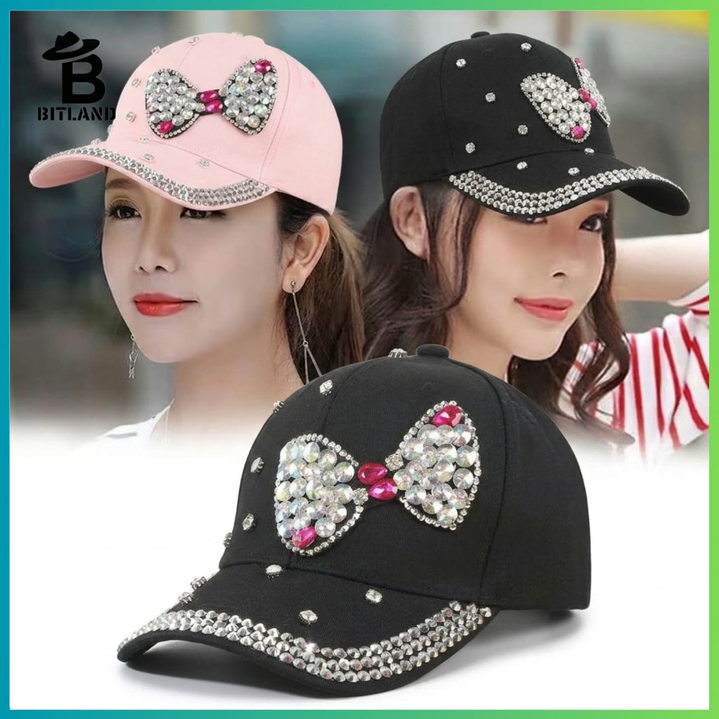 BITLAND Topi Baseball Denim Wanita Diamond Pita Rhinestone Fashion Korean Style TPI-568