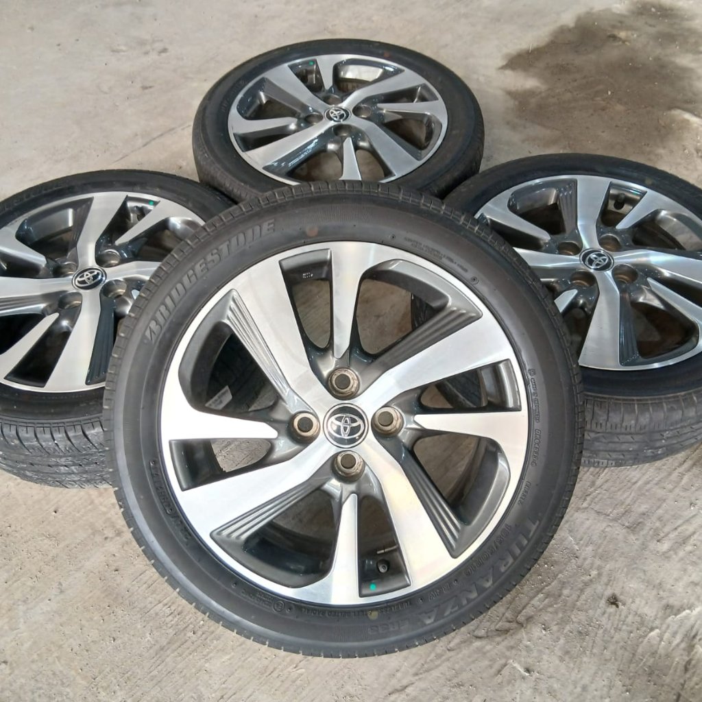 Velg Mobil Bekas R16 Ori Yaris TRD Pcd 4x100 Ban Ring 16 Buat Vios Agya Ayla Sigra Calya Swift dll