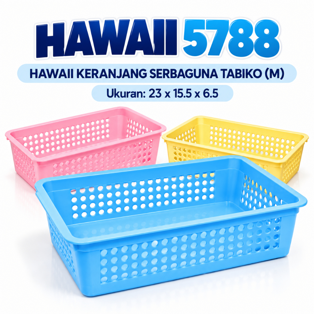 HAWAII 5788 - KERANJANG SERBAGUNA TABIKO (M) ORGANIZER PENYIMPANAN BARANG RUMAH