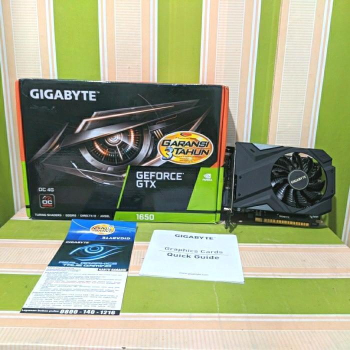 BERGARANSI VGA GIGABYTE GTX 1650 4GB MULUS LIKE NEW GTX1650 BEKAS MURAH EX GAMING