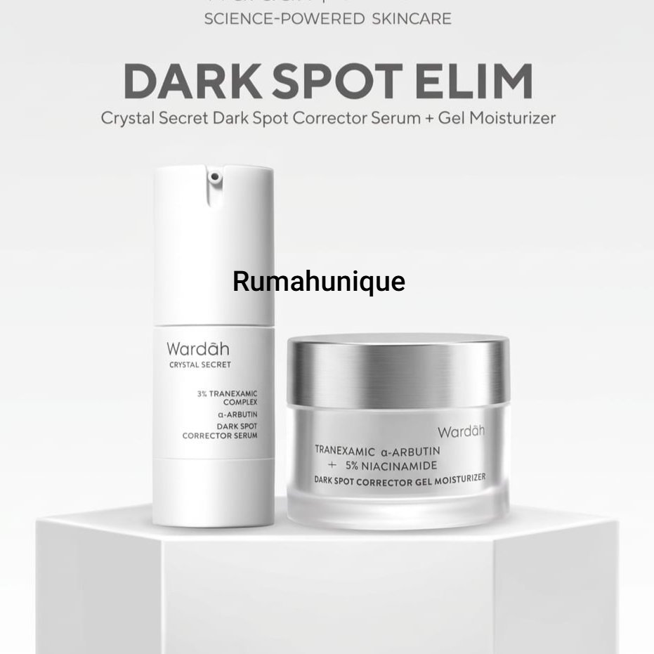 Wardah PAKET 2PCS Dark Spot Serum 20ml | 3% Tranexamix a-Arbutin + Dark Spot Corrector Gel Moisturiz