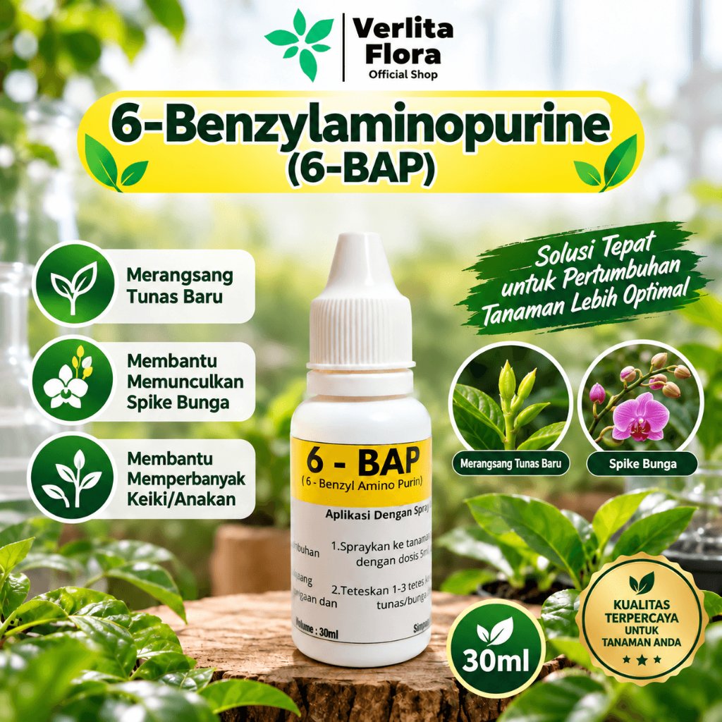 Hormon Tanaman 6-BAP Kuning 30ml Perangsang Tunas Tanaman ZPT Hormon Pertumbuhan Tanaman