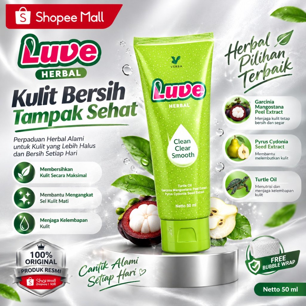VERBA Luve Herbal Pelumas Gel Pria Wanita 50ml Melembabkan BPOM Aman Herbal