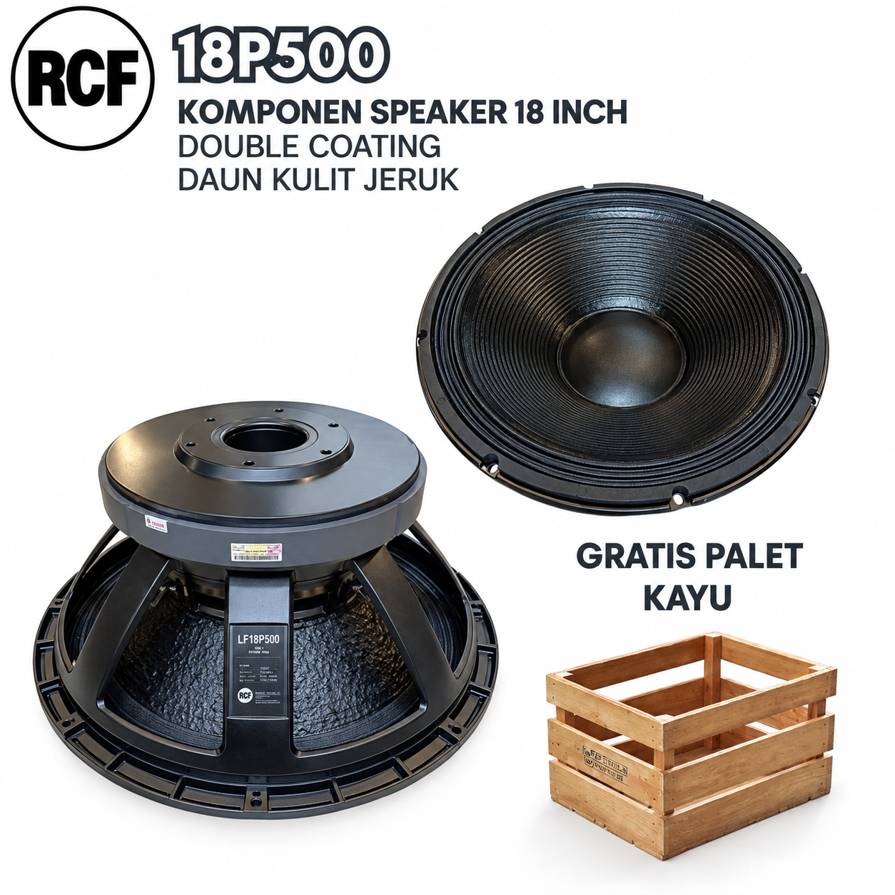 Speaker Komponen LF18P500 LF 18 P 500 LF18 P500 LF18P500 GRADE SUPER 18 INCH VOICE COIL 5