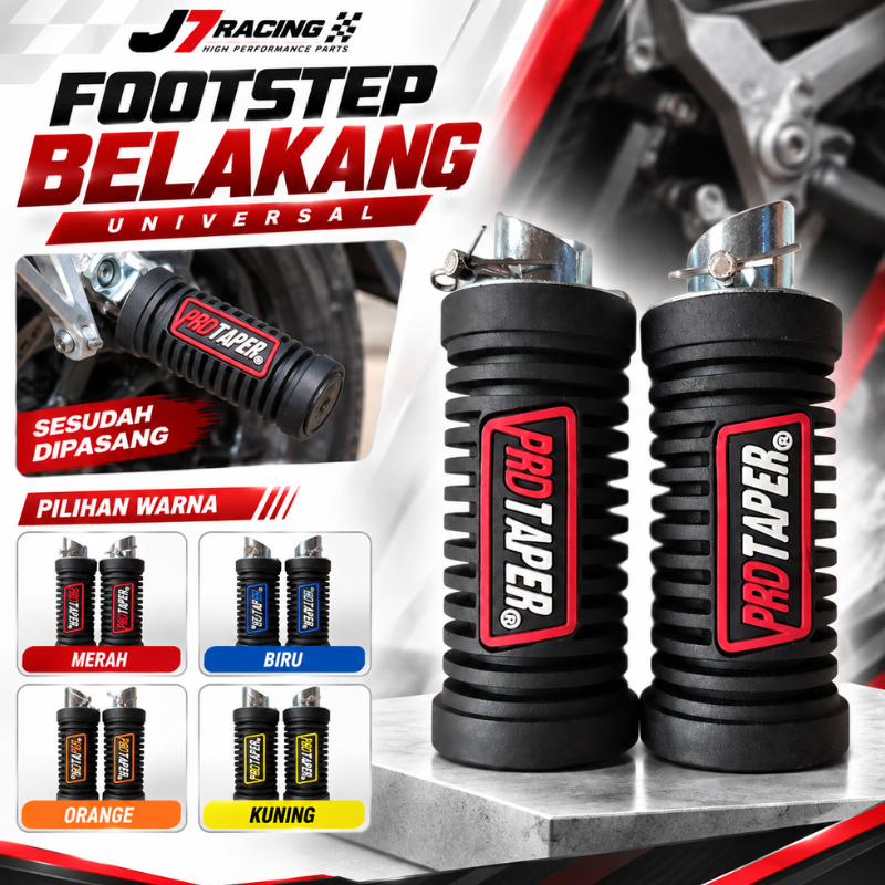 Foot Step Belakang Karet Warna Variasi Pedal Motor Universal