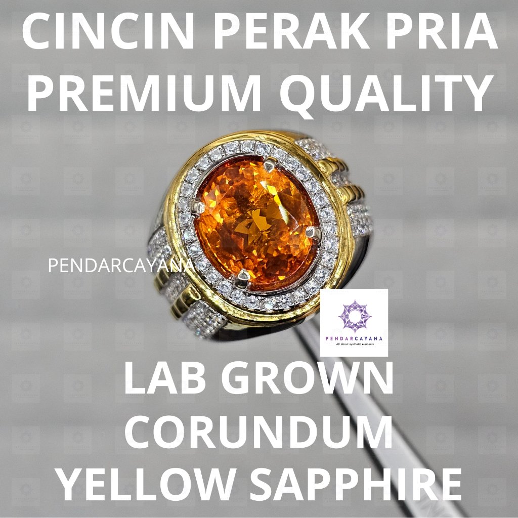 CPP04 - CINCIN PERAK PRIA PREMIUM QUALITY LAB GROWN CORUNDUM YELLOW SAPPHIRE