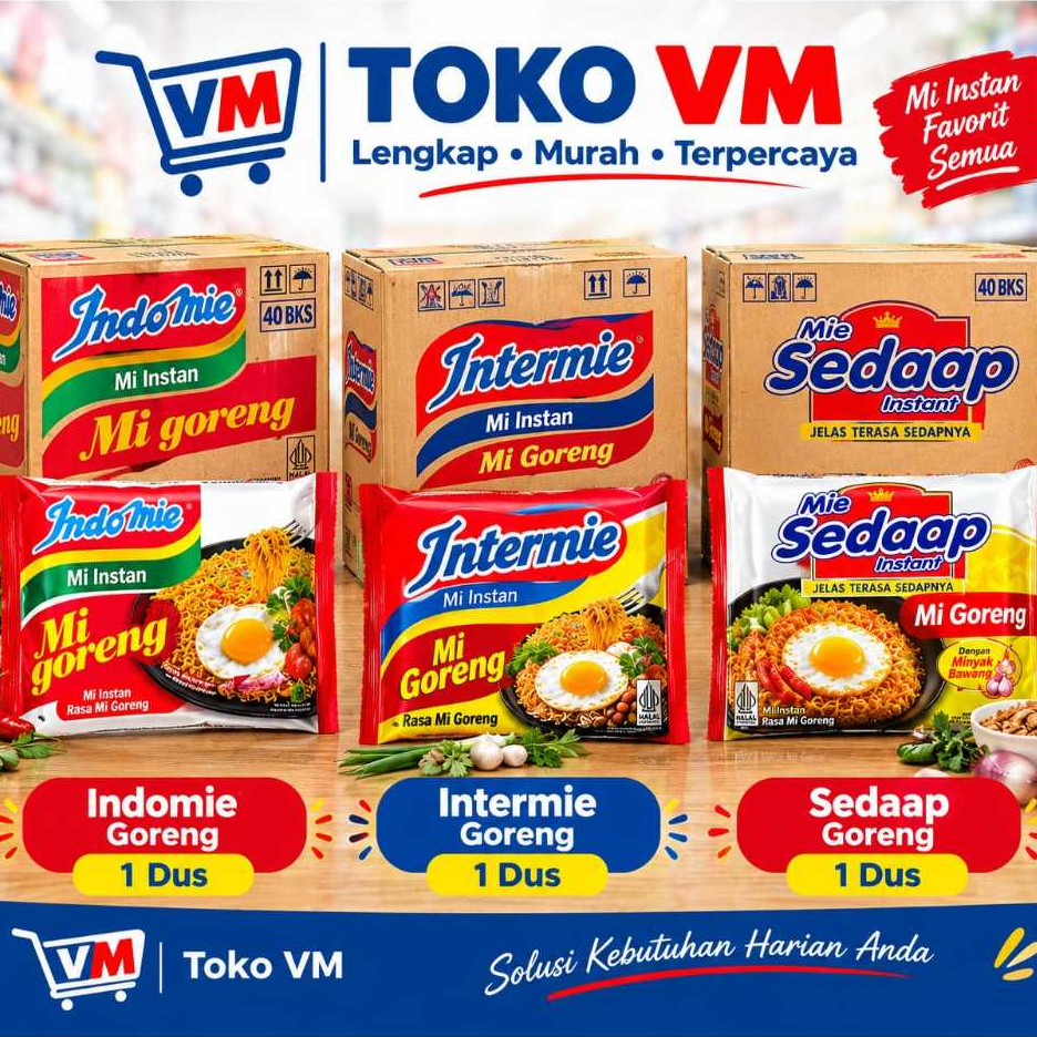 VM Berbagai macam mie instan