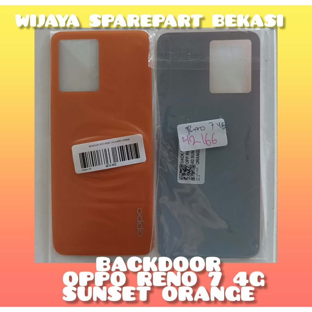BACKDOOR OPPO RENO 7 4G (SUNSET ORANGE/COSMIC BLACK)