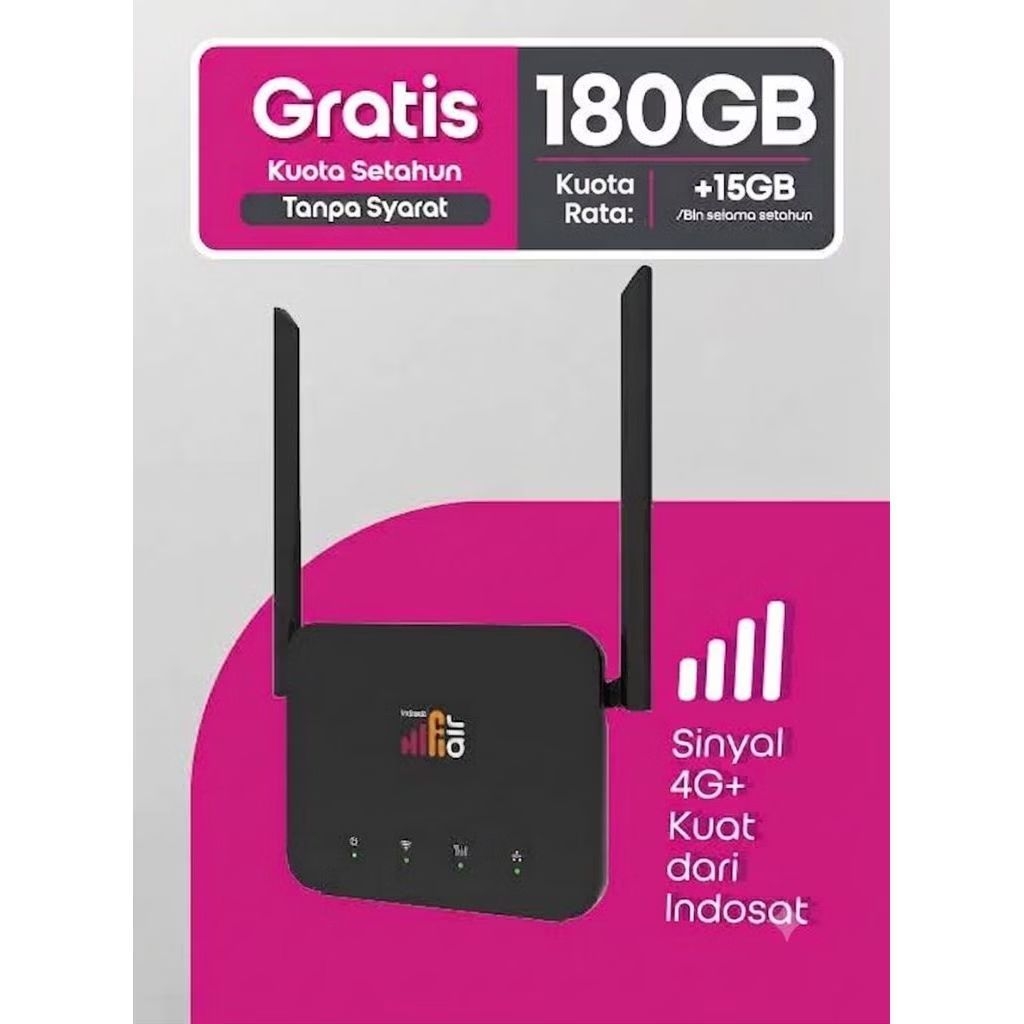 HKM Modem Router 4G LTE Wifi 6 Free Kuota 50GB / 180GB Indosat Hifi Air
