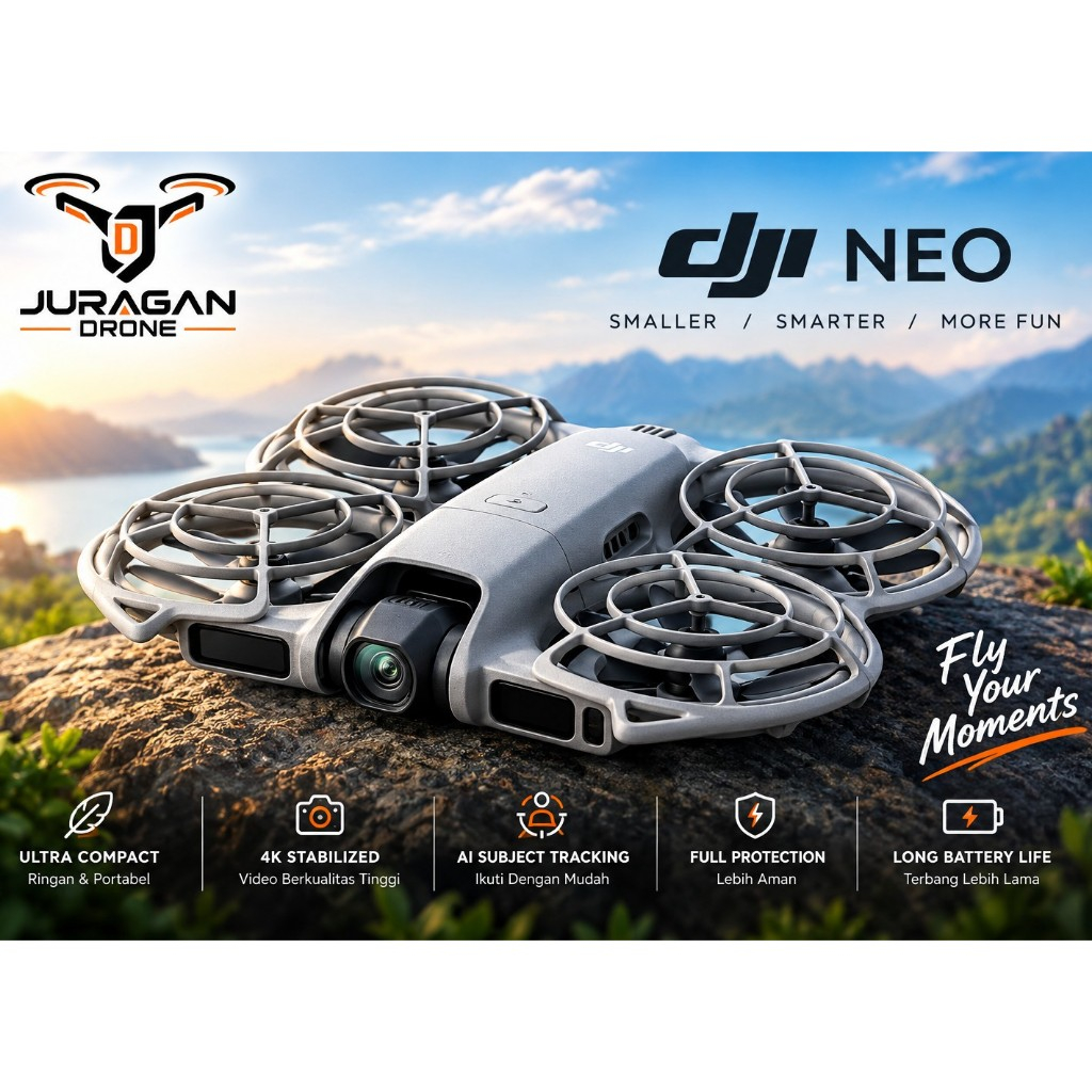 Drone Pemula & Pro - DJI NEO 2 (BNOB) Drone ONLY