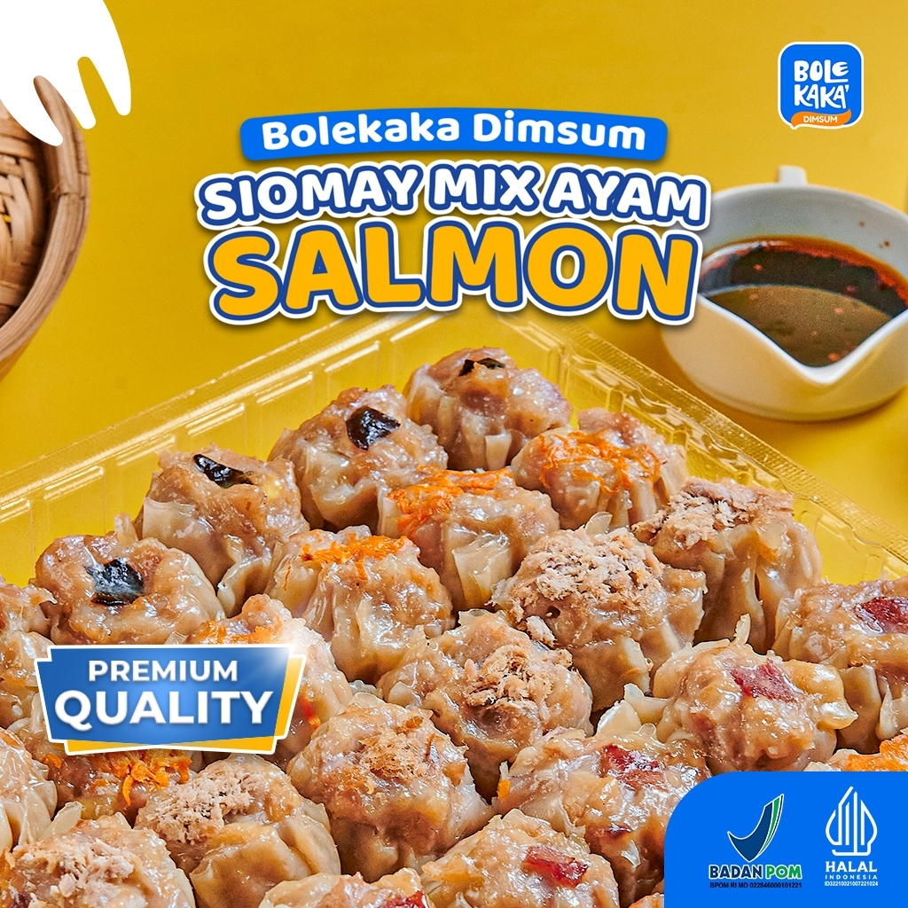 Dimsum Mix Salmon isi 100 pcs / Bolekaka Dimsum / Pabrik Dimsum