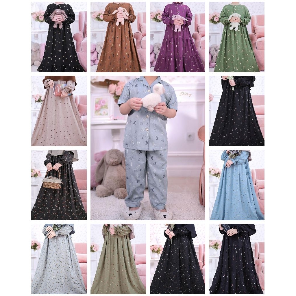 Ditsy September 2026 Nightgown  Little Loungwear Pajamas Vintage Daster Gamis Wanita