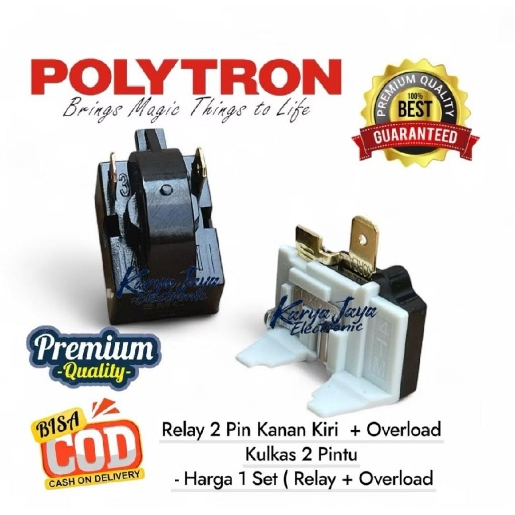 Relay Ptc Overload Kulkas Polytron 2 pintu
