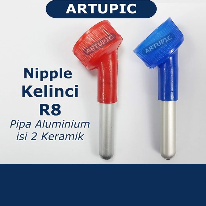 Nipple Kelinci R8 nipel nepel niple Botol Minum Kelinci Aluminium Gotri Keramik