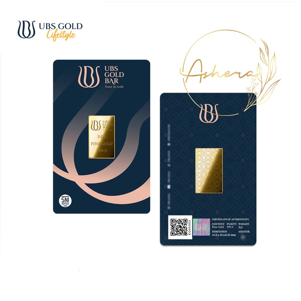 AsheraGold UBS 3 5 dan 10 Gram Certieye LM LA Emas Logam Mulia