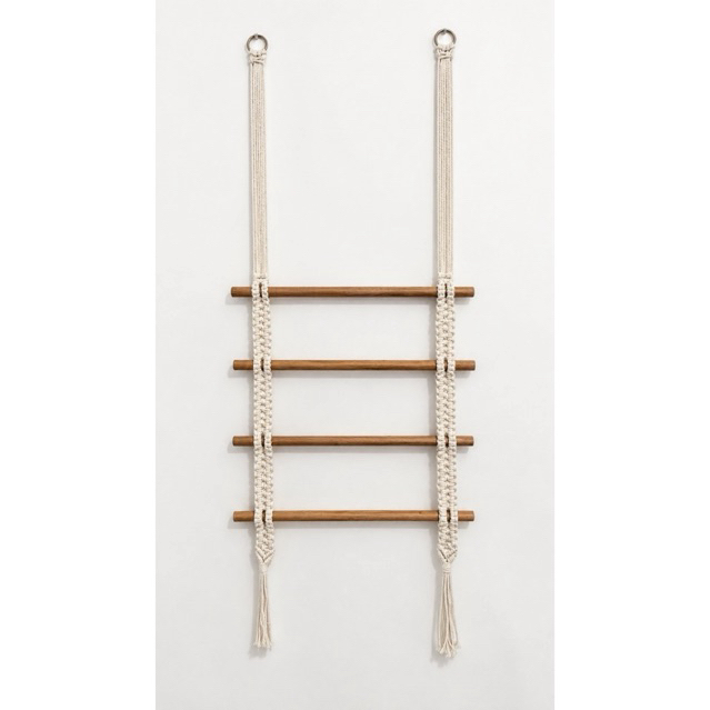 Haven Ladder - Ladder Hanger Macrame | Hanger Gantung Kayu Handmade