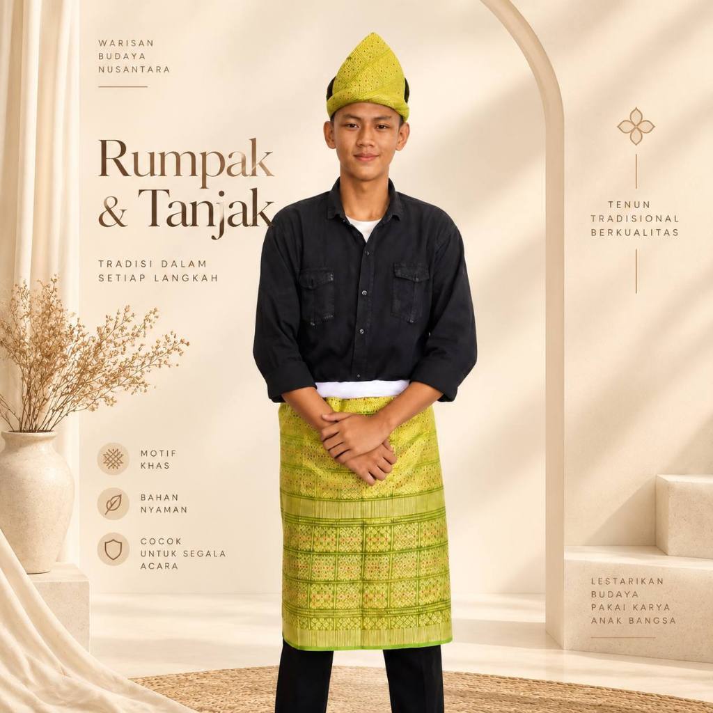 Nyayu Songket - Rumpak & Tanjak Songket Khas Palembang Kain Songket Pria