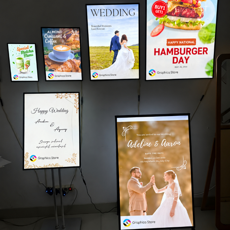 Slim Lightbox A4 | Frame Lampu Menu Promosi | Frame Portable LED