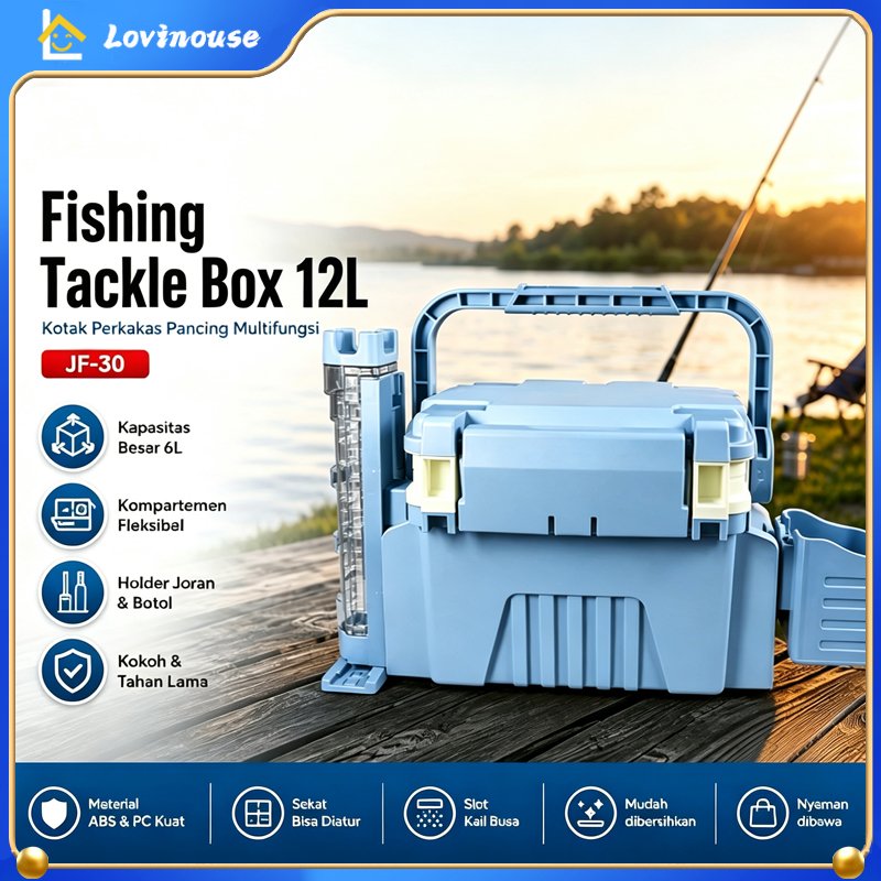 Tackle Box Pancing Kotak Peralatan Pancing Jigging Lure Box Fishing Box Mancing Serbaguna Besar Keci