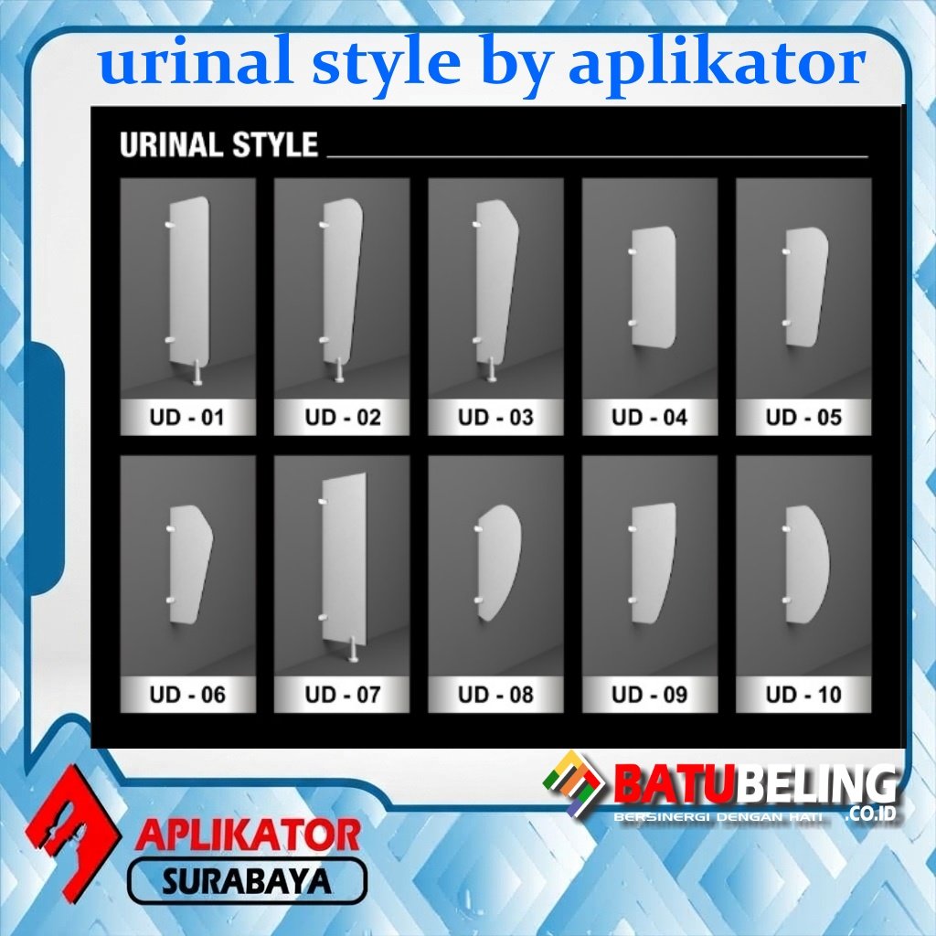 Sekat Urinoir Phenolic Resin / Urinoir PVC / Toilet Beridiri PVC Phenolic Resin / Sekat Urinal Custo