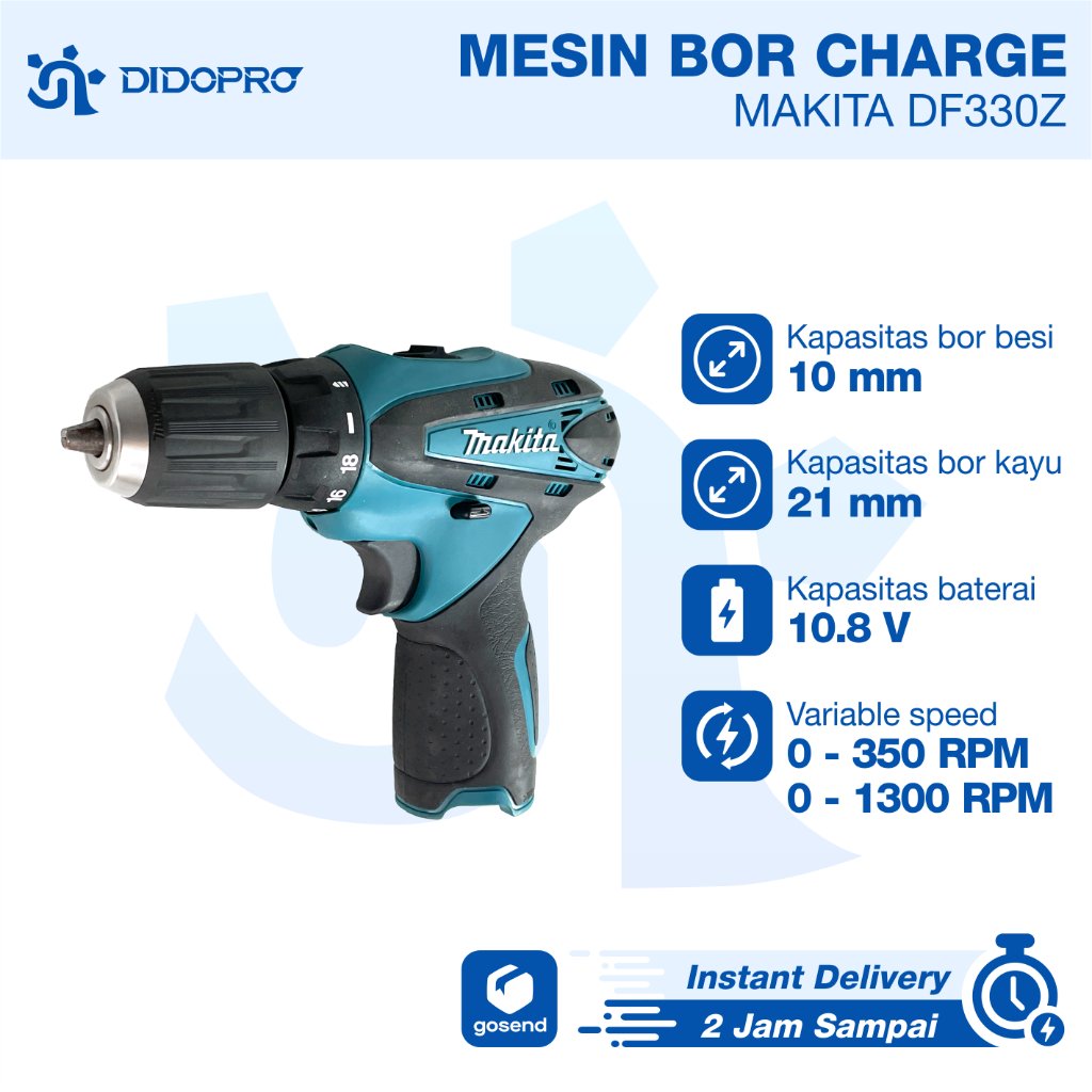 Mesin Bor Cordless Makita DF330D