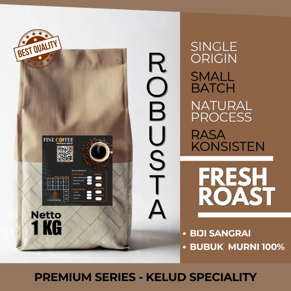 Kopi Robusta 1Kg Kelud Speciality - Premium Series