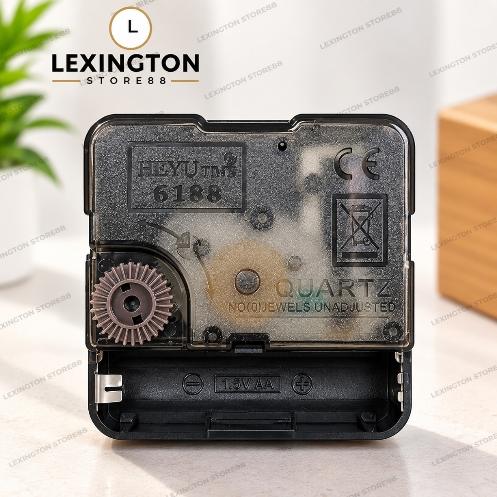 Mesin Jam Dinding Sweep / Silent Edison HEYU 6188/ Jam Dinding Edison Original