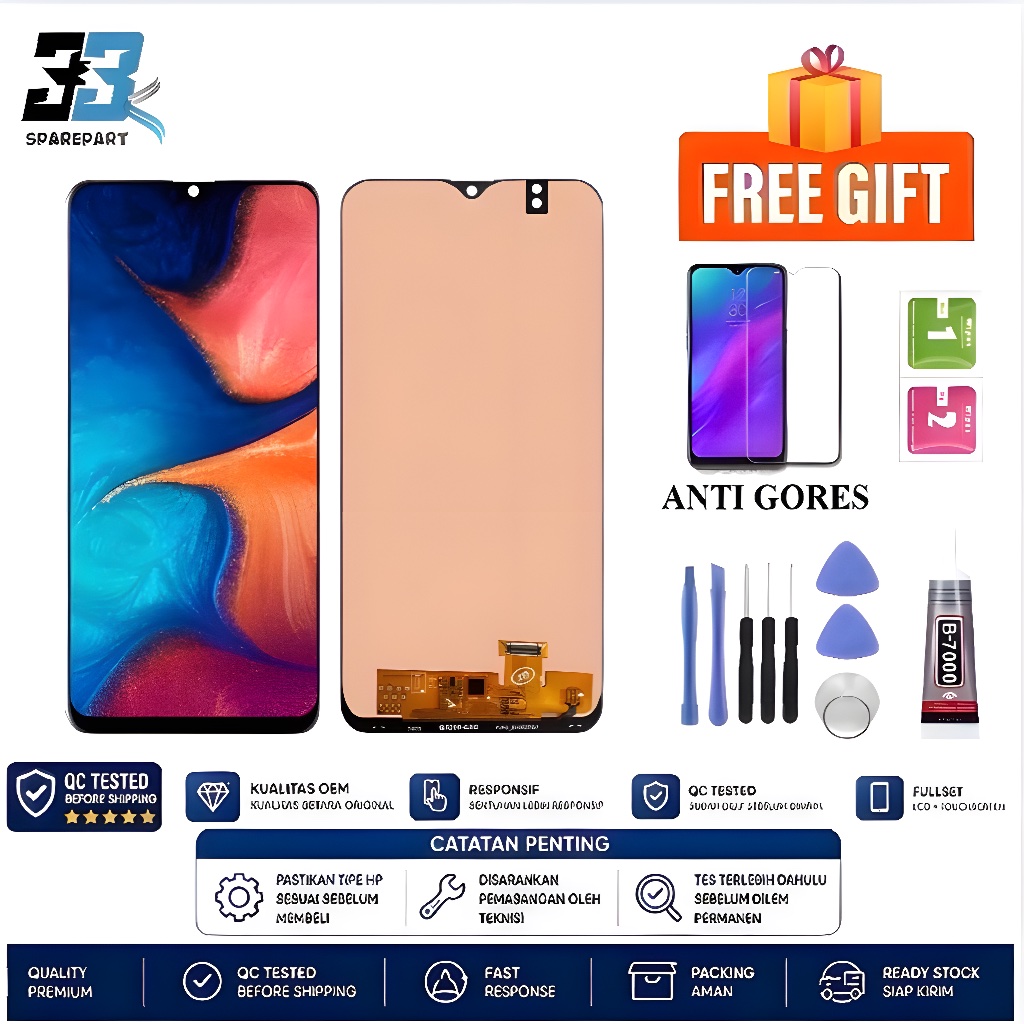 LCD TOUCHSCREEN SAMSUNG A20 / A205 / A205F ORG LCD FULLSET
