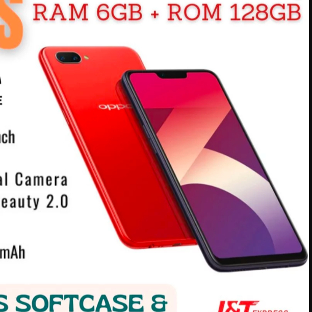 HP OPPO A57 RAM 6GB ROM 128GB warna merah