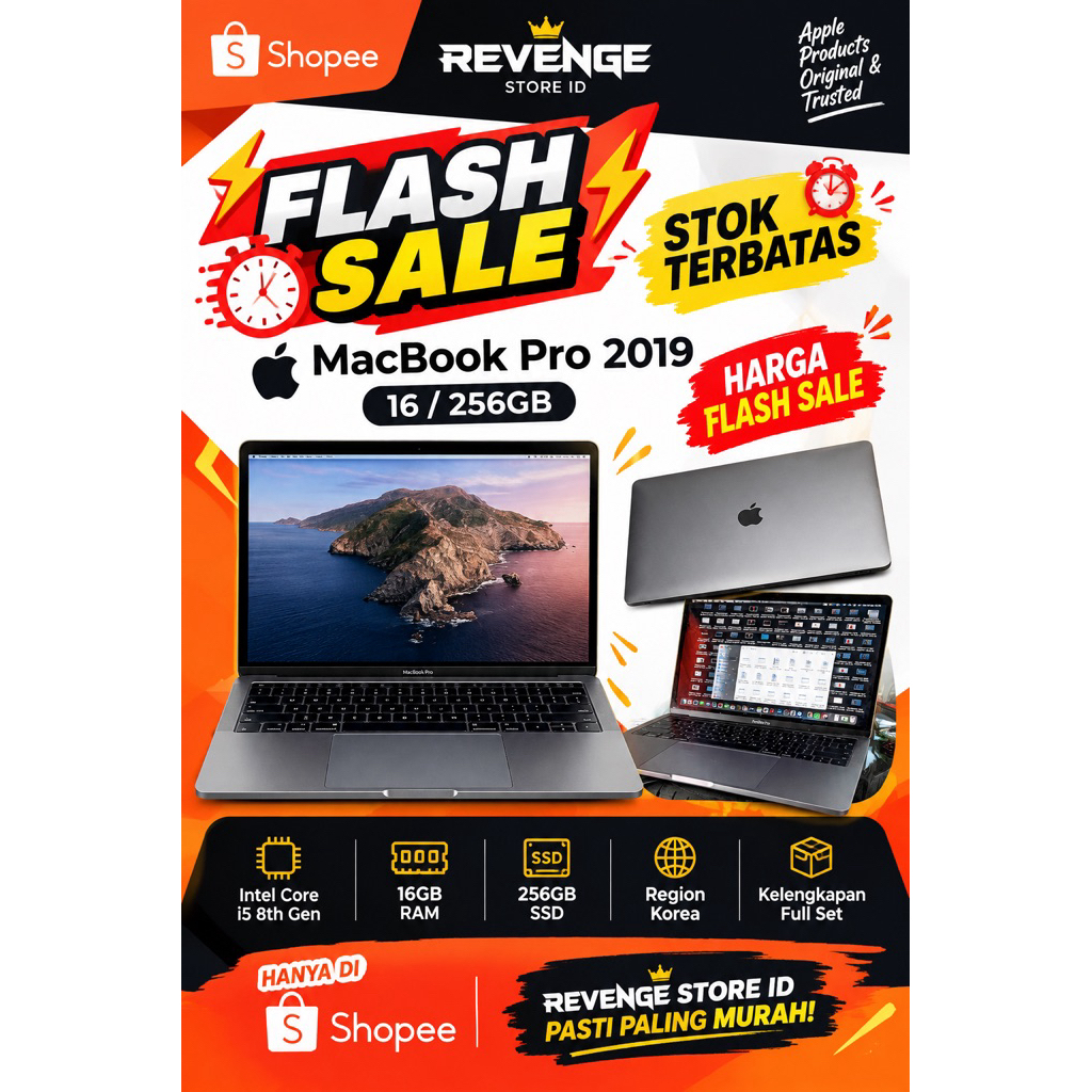 Macbook Pro 2019 i5 i7 RAM 8-16GB SSD 256-512GB