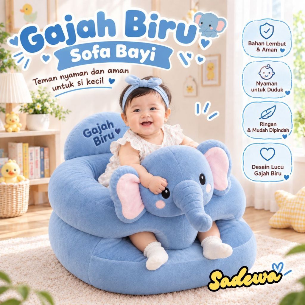 Sofa Anak Bayi Karakter Kursi Duduk Mini Nyaman Sofa Anak Lucu