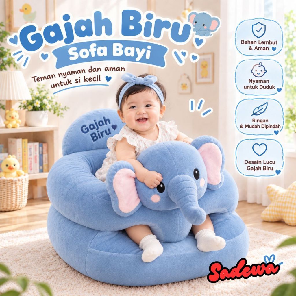 Sofa Bayi Karakter Gemas Kursi Anak Balita Sofa Duduk Anak Lucu