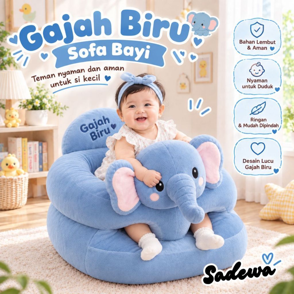 Sofa Bayi Karakter Lucu Kursi Duduk Anak Nyaman Sofa Mini Anak