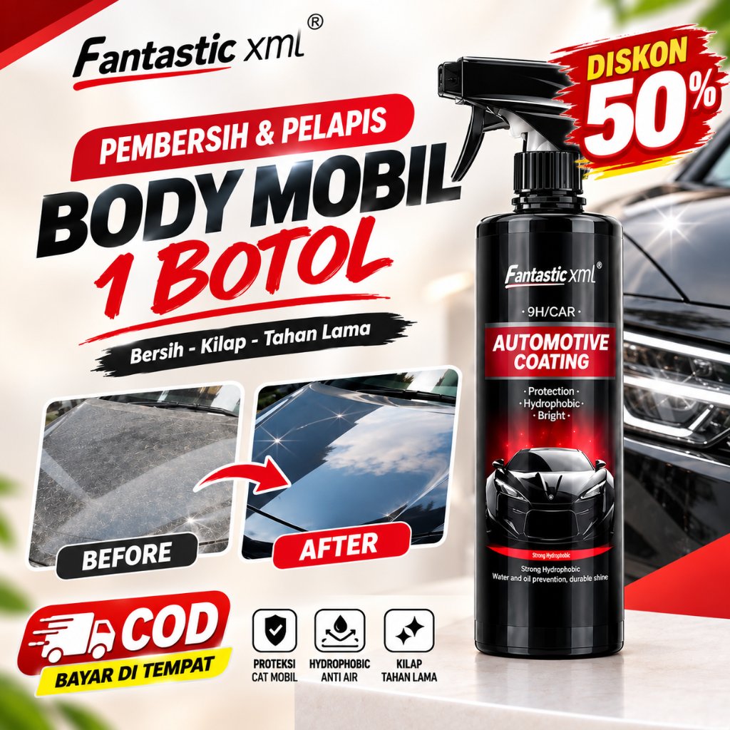 Fantastic XML Automotive Coating 9H/CAR – Coating Mobil Hydrophobic Anti Air Pelindung Cat Body Mobi