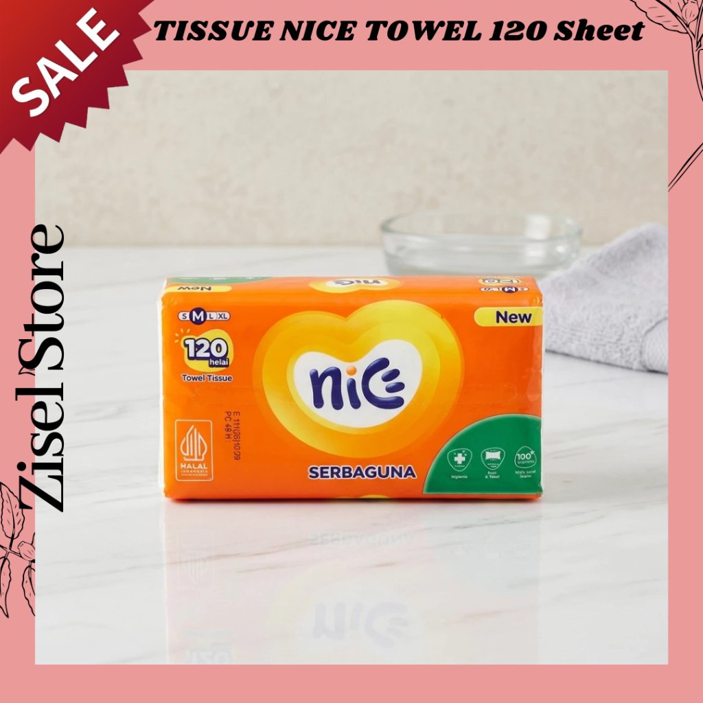 TISSUE NICE TOWEL 120 Sheet Tisu Serbaguna Tissu Dapur