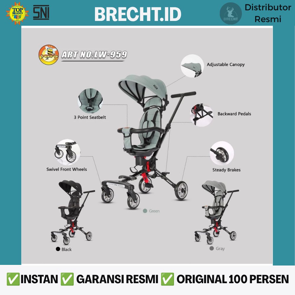 Stroller Lipat Pacific Ada Kanopi Magic Stroller Pacific JR LW 959 LW-959 LW959
