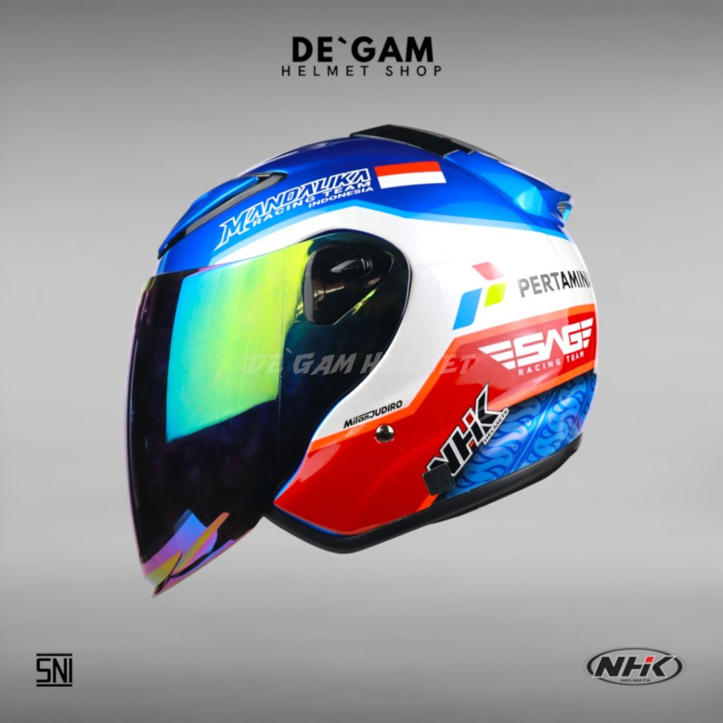 NHK R6 Motif Mandalika Sirkuit Special Edition - Helm Half Face