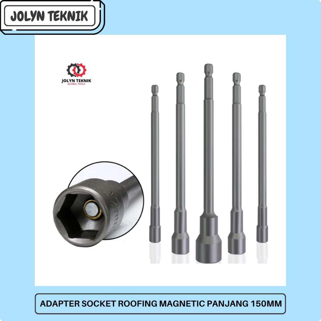 Mata Bor Kunci Shock Hex Adapter Mata Bor Hex Baut Roofing Adaptor Mata Sock Baut Siku Lubang 150mm