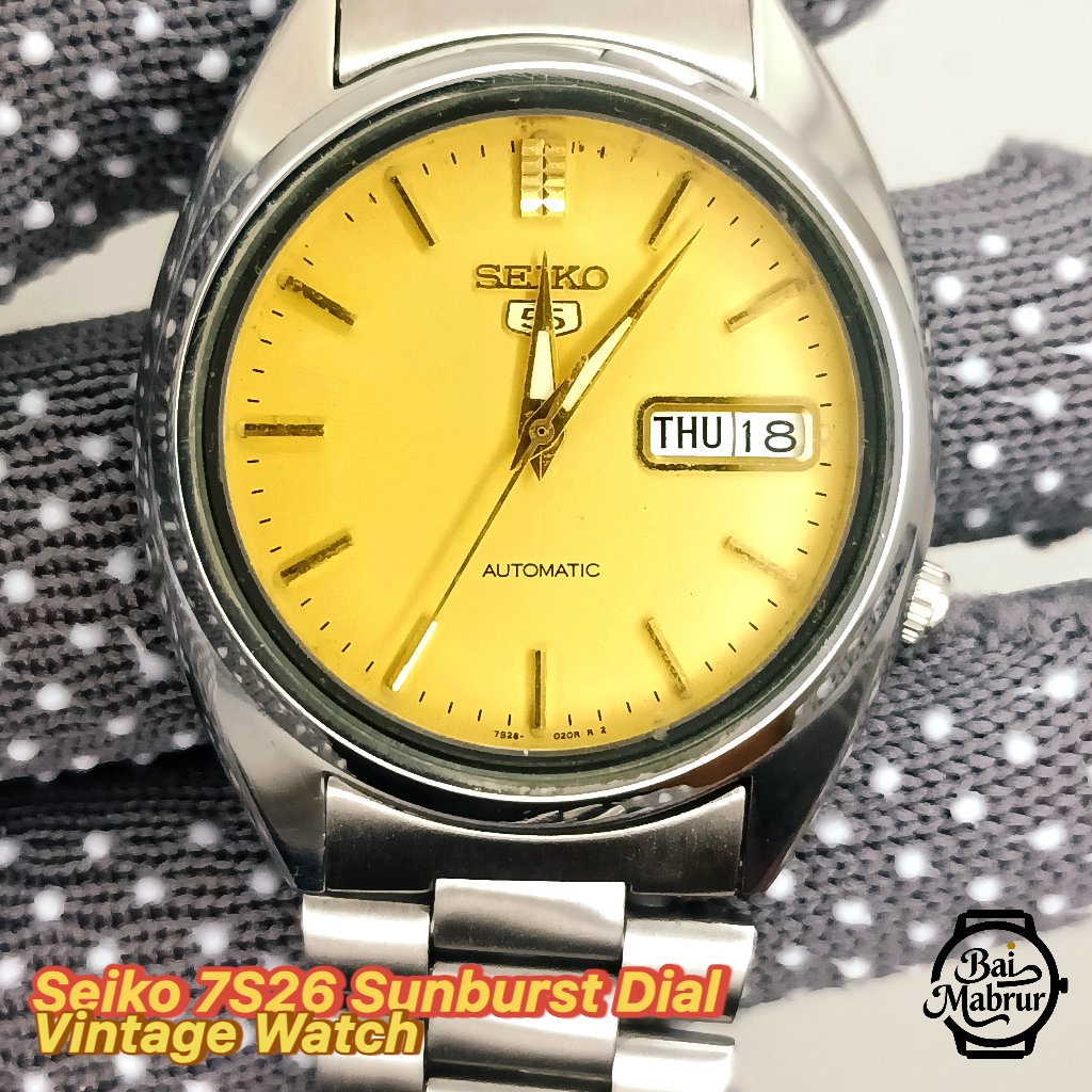 Jam Tangan Vintage Seiko 5 Automatic Dial Sunburst Preloved Original