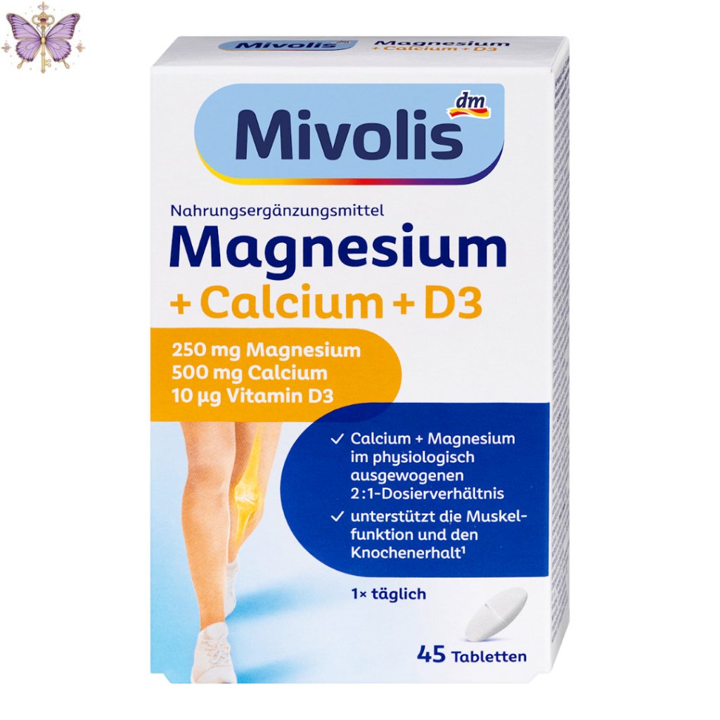 [Ready Stock] Mivolis Magnesium + Calcium + D3 | Magnesium + Kalsium + D3 Original Jerman