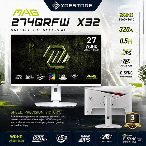 MSI MAG 274QRFW Monitor Gaming