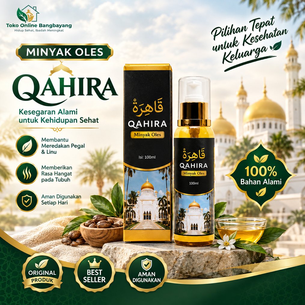 Qahira Minyak Oles Herbal - Bantu Atasi Benjolan Tanpa Efek Samping - 1 Minyak Oles Qahira