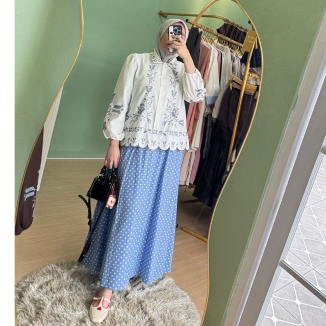 matilda shirt kemeja bordir wanita || sisblooms