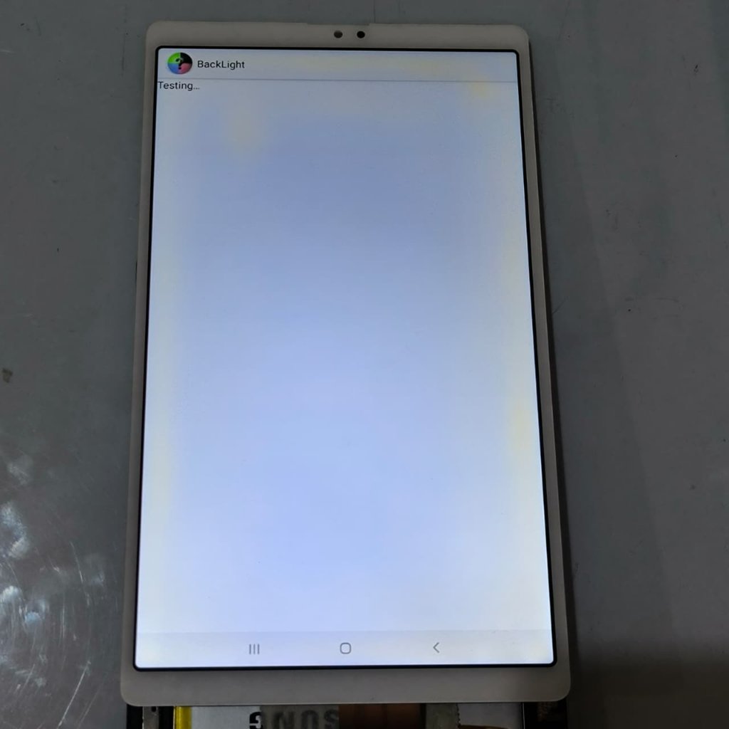 LCD SAMSUNG GALAXY TAB A7 LITE - T225 ORIGINAL (2ND) SECOND Minus- LCD BINGKAI SEDIKIT KUNING