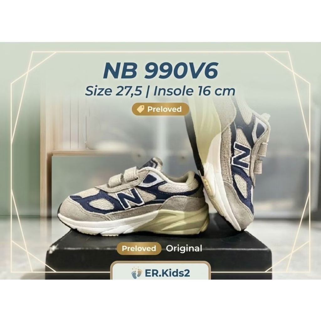 Sepatu Anak Preloved/Second Kids NB 990 V6 Size 27,5